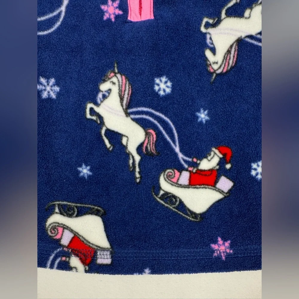 OSHKOSH B’GOSH Baby Girls’ Cozie Santa Unicorn Fleece Quarter Zip Jacket Size 6M